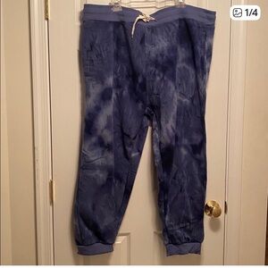 Real Essentials Blue Tie-Dye Joggers…size 3X